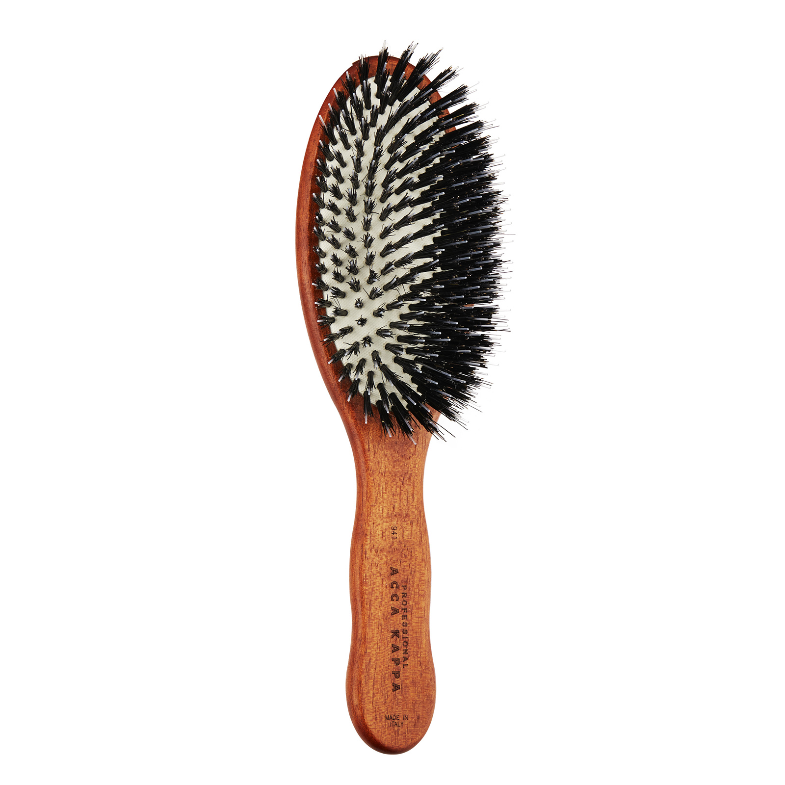 Mahogany Kotibe Wood Hair Brush A Pure Boar Bristles with Nylon Monofilament 941